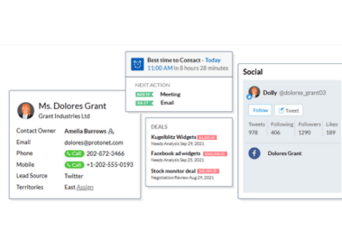 Automatización de la fuerza de ventas de zoho crm