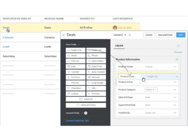 personalización de Zoho CRM